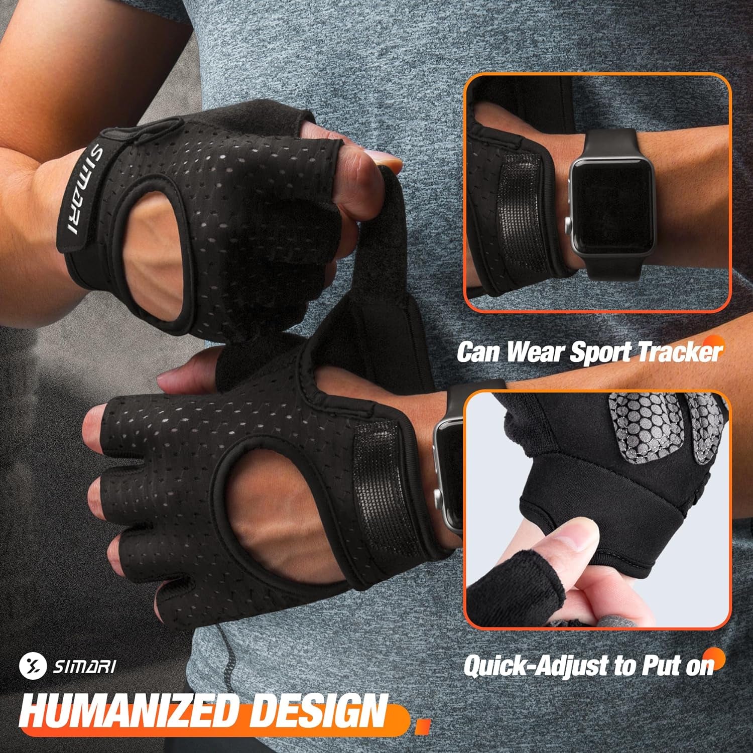 Breathable Workout Gloves for Men and Women, Padded Weight Lifting Gloves with Great Grip, Full Palm Protection for Gym Training, Cycling, Weightlifting, Exercise, Crossfit, Climbing